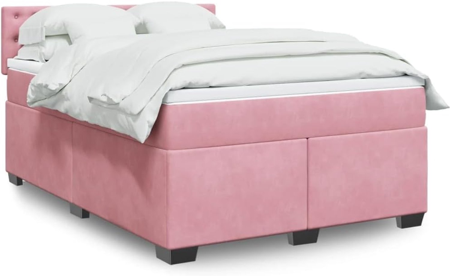 Boxspring met pocketveringmatras rustgevende slaap roze 160x200 cm