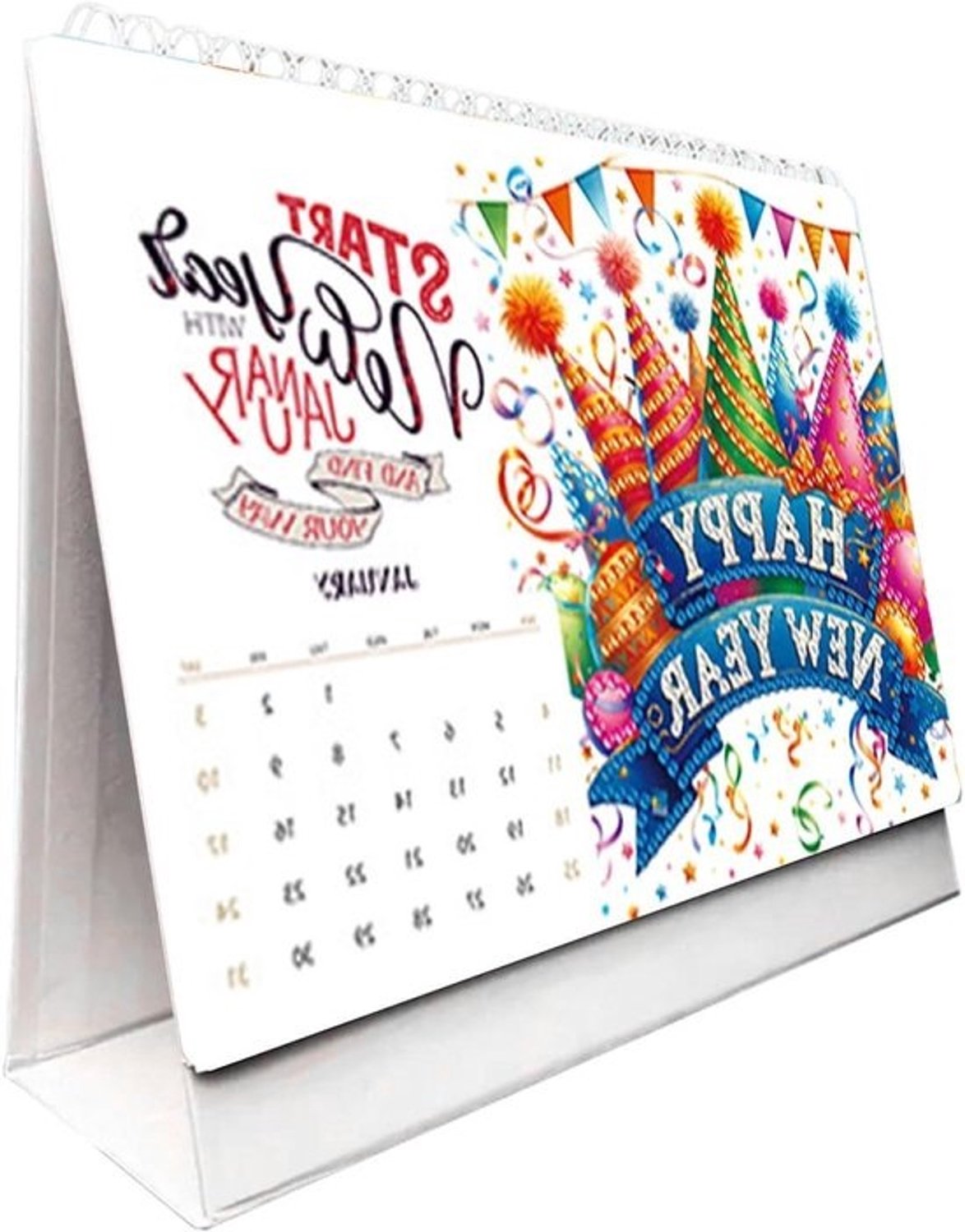 Tafelagenda - bureaukalender - Maandplanner - organiser - Creatief tijdsbeheer - Diamantschilderijontwerp - 195 x 17 cm - Multicolor