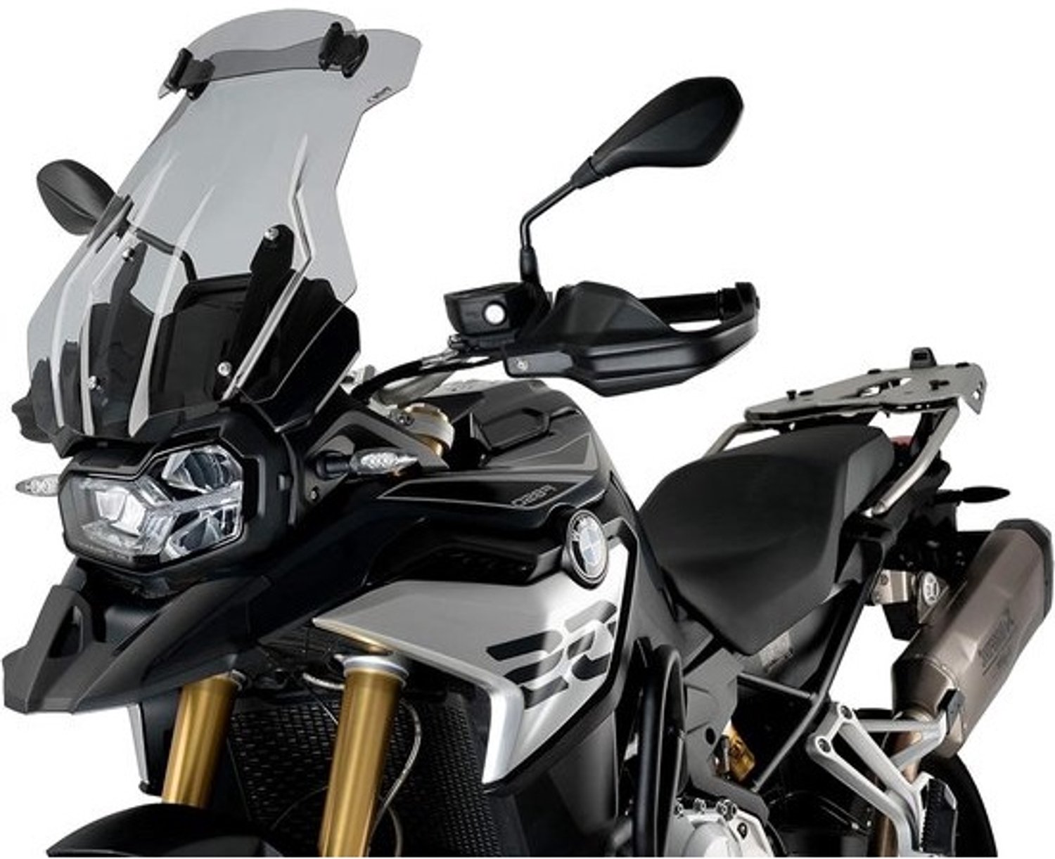 Touring kuipruit - Windscherm voor motor - Bescherming tegen rijwind - Slagvast acryl - 53 cm hoog - Donker getint