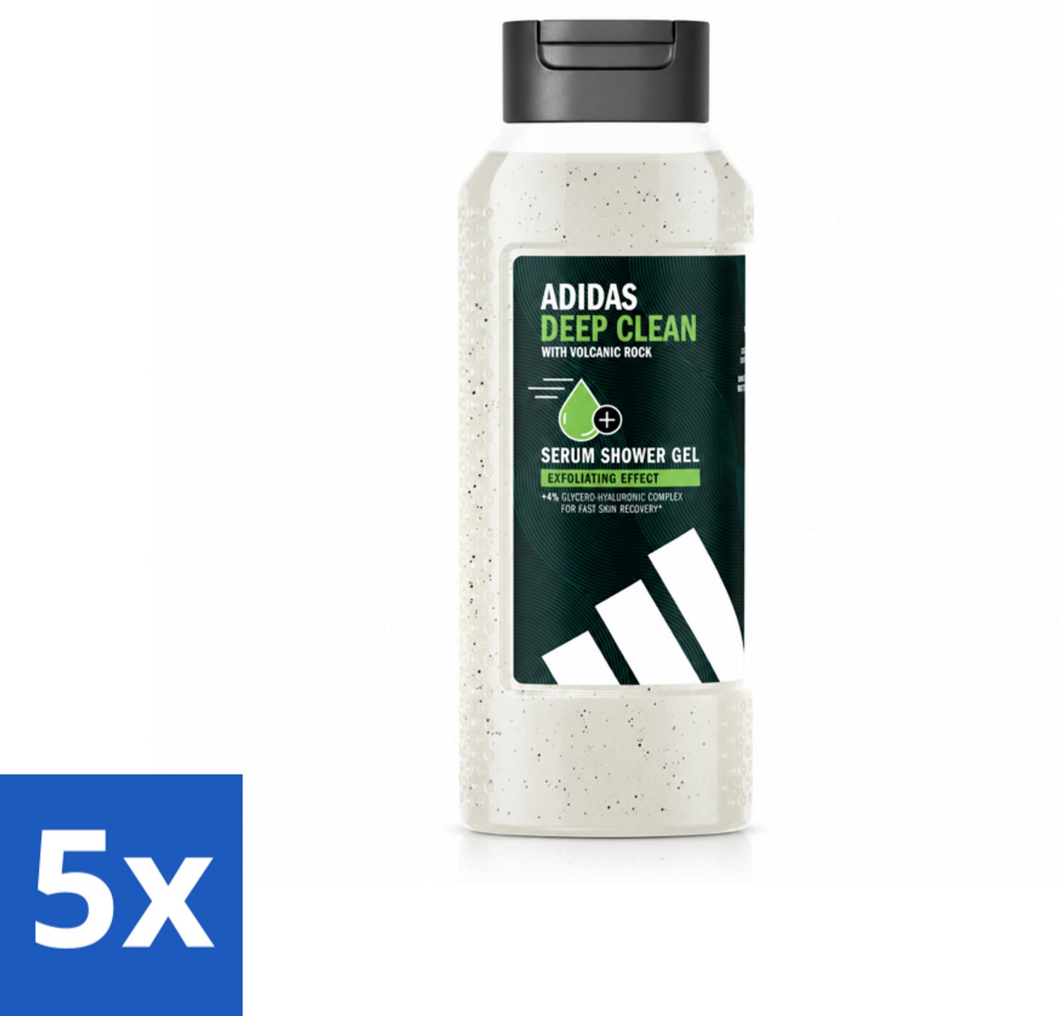 5 x Adidas – Douchegel – Active Skin & Mind Deep Clean – 250 ml - Voordeelverpakking - 5 stuks