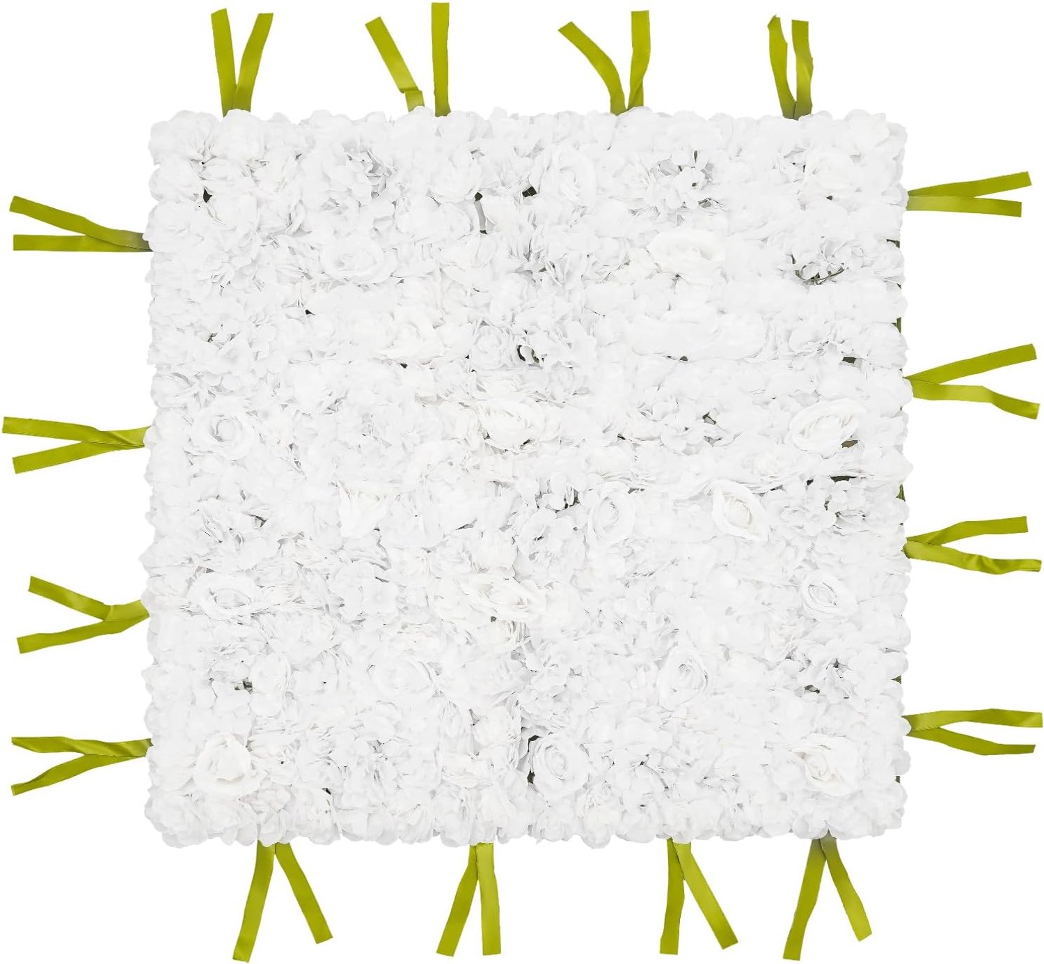 Kunstbloemen, wand, 1 x 1 m, kunstbloemen, wandpanelen, 3D rozenwand, hortensia, wandmat voor bruiloftsfotografie (wit)