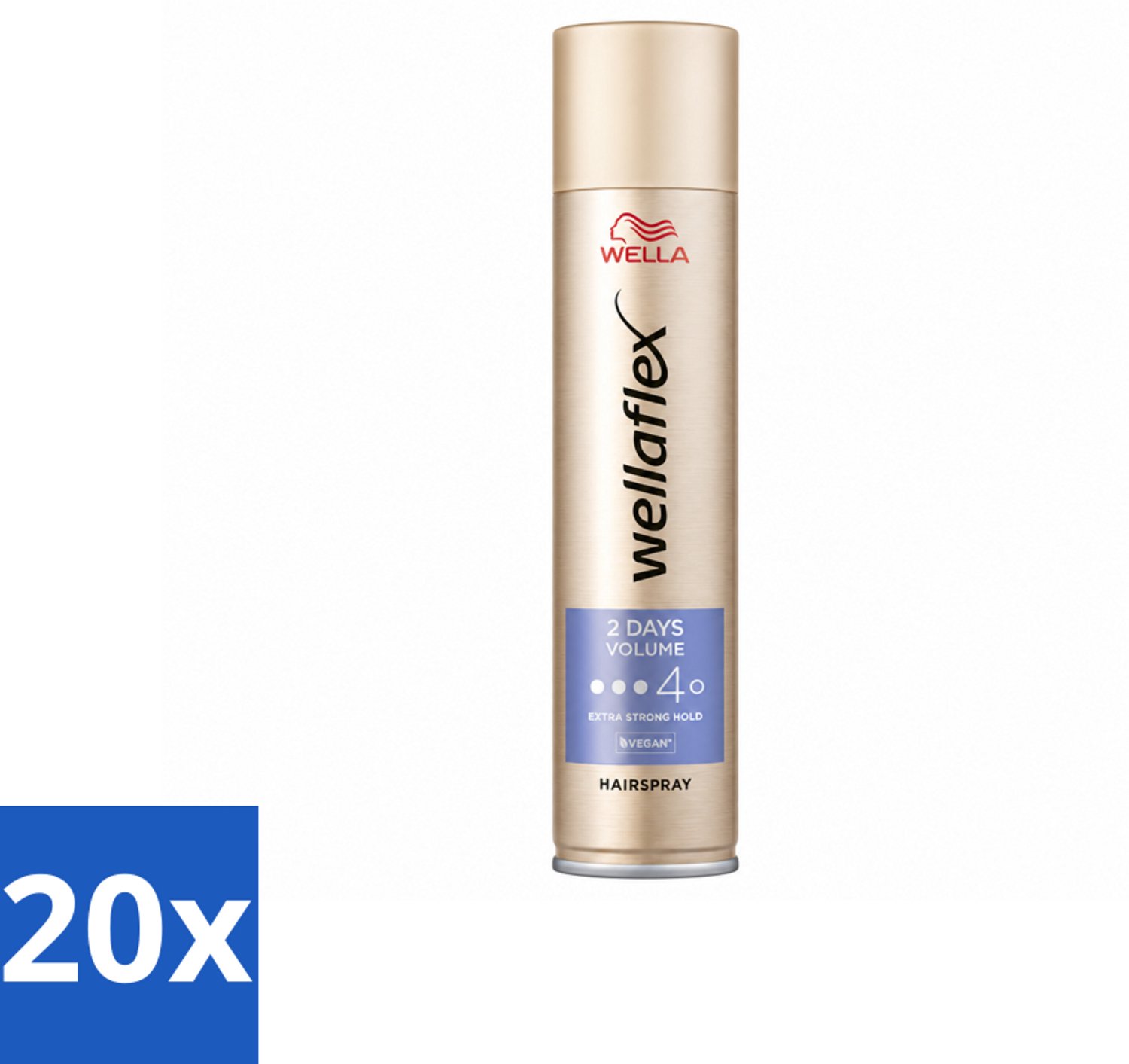 20 x Wella – Flex 2 Days Volume – Haarspray Extra Strong – 400 ml - Voordeelverpakking - 20 stuks