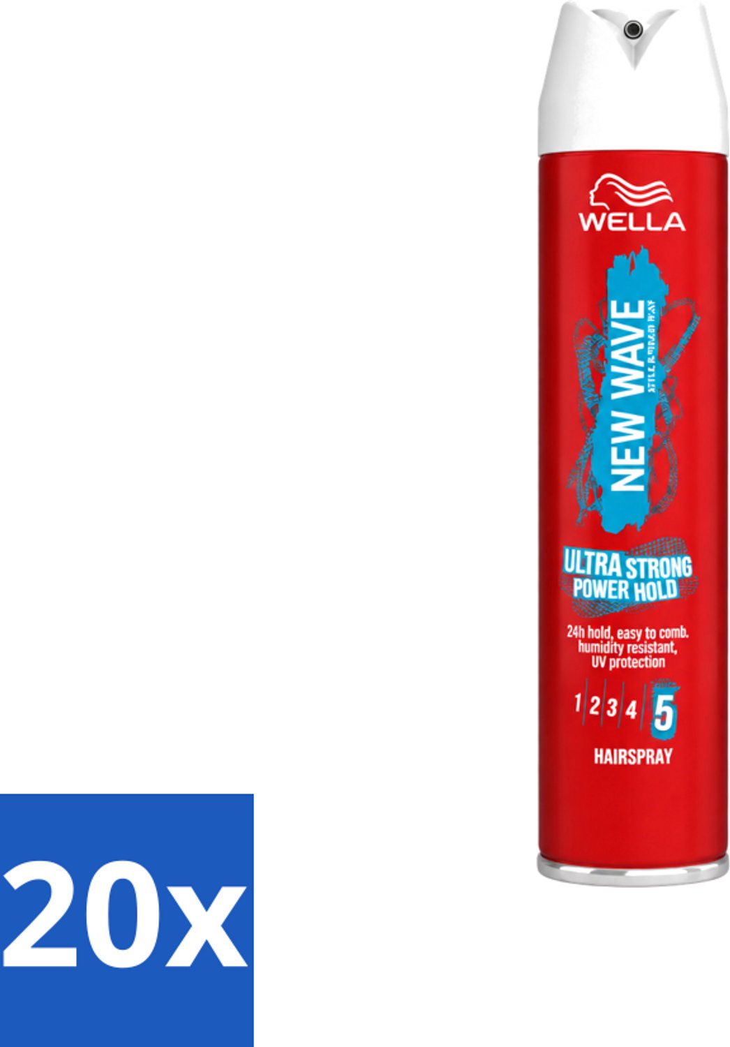 20 x Wella – New Wave Rock’n Hold Ultra Strong – Haarspray – 250 ml - Voordeelverpakking - 20 stuks