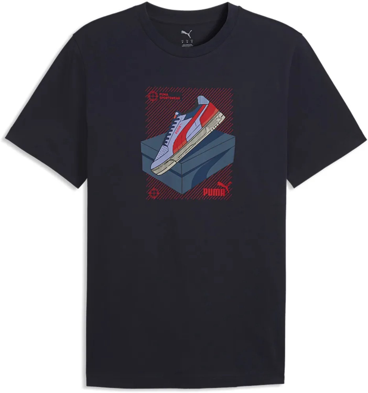 Puma Graphic Sneaker T-shirt Met Korte Mouwen XL Man Blauw
