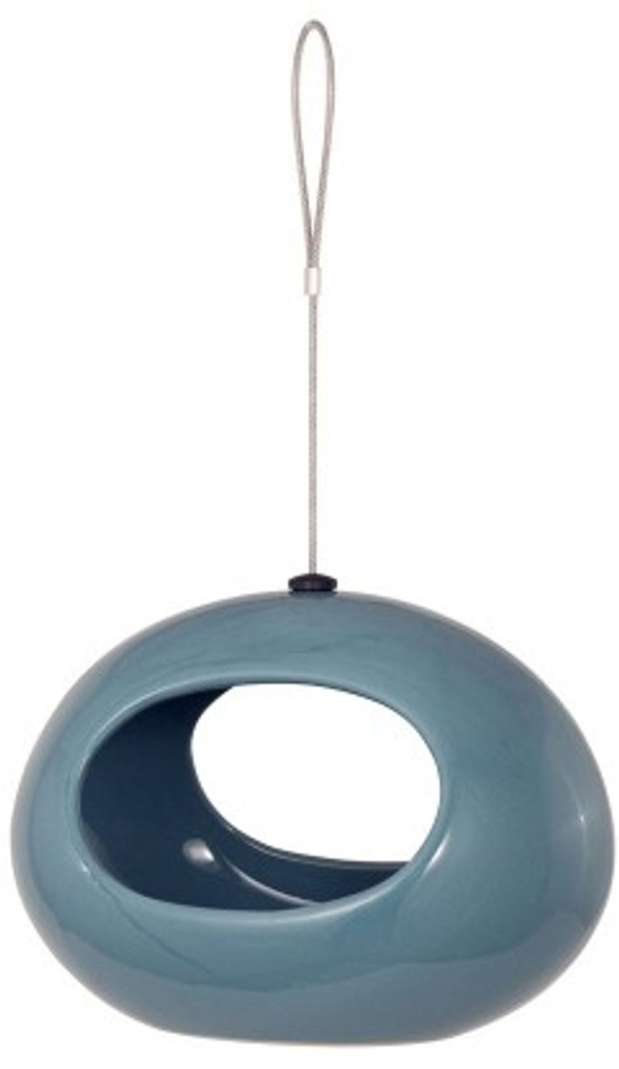 Bol.com CJ Wildlife Vogeldrinkschaal voor Tuinvogels - Selo - Waterschaal voor Buiten - Keramische Drinkschaal - Hangend - Blauw aanbieding