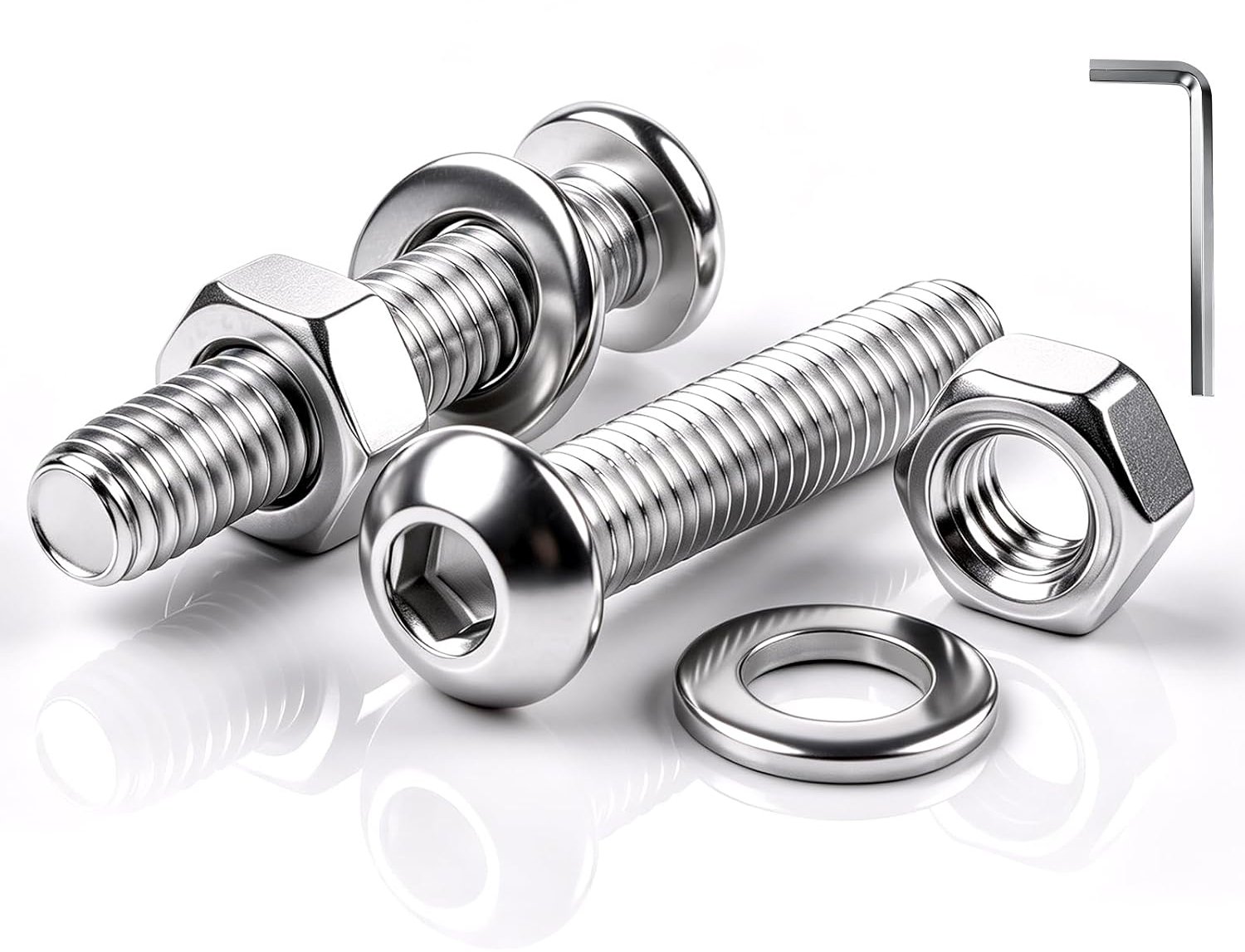 X 16 mm lenskopschroeven binnenzeskant 304 roestvrij staal 20 set