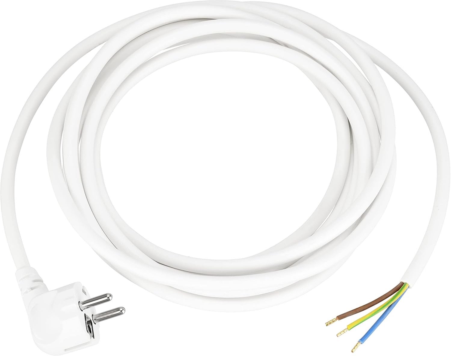 Verlengkabel Schuko H05VV-F 3G 1.5 mm², 5m Wit