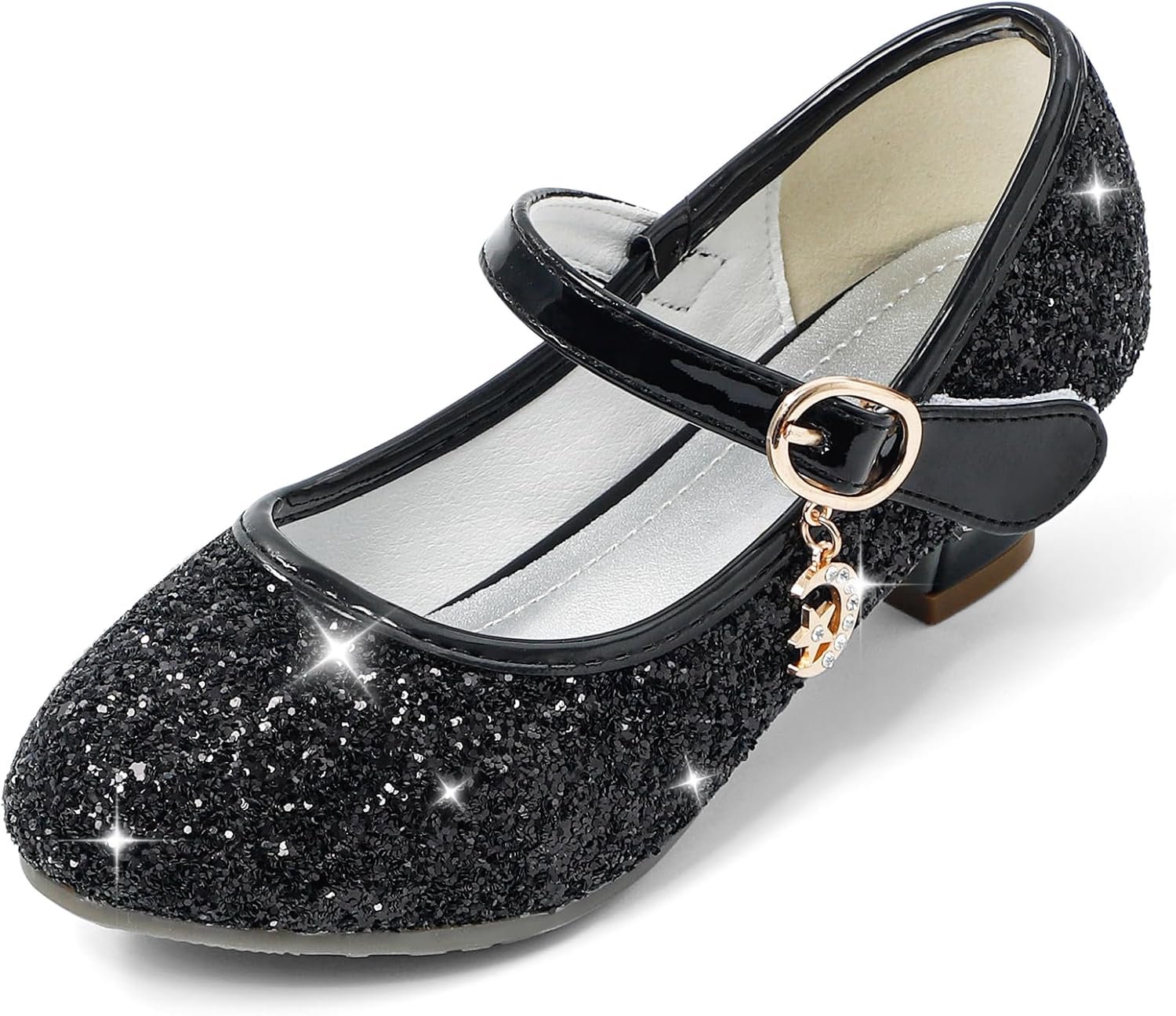 5-10 Jaar Kinderen Meisjes Mary Jane Prinses Hof Schoenen Sparkly Glitter Bruiloft Party