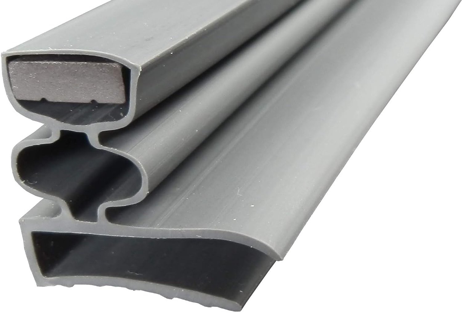 Magneetafdichting profiel klein c - 2000mm incl. magneetband - Kleur: donkergrijs (koelkastafdichting)