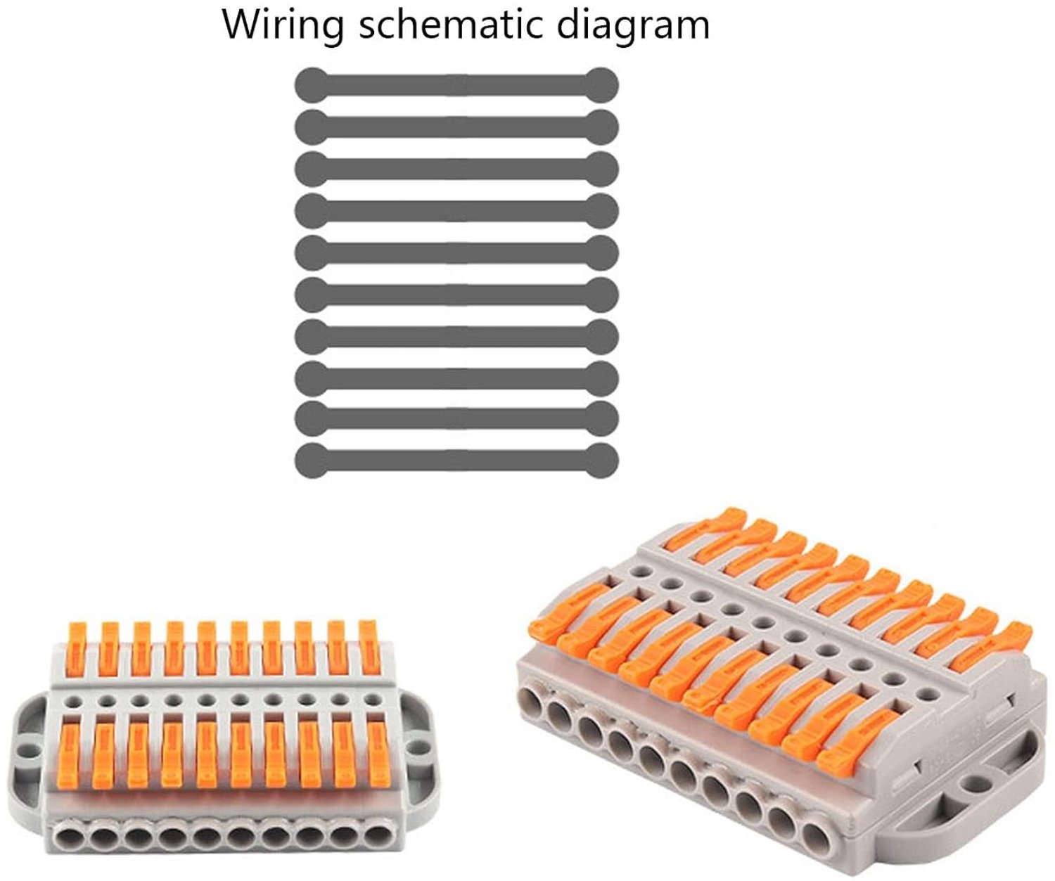 2/3/4/5/6/8/10/12-polige draadstootverbinder, compacte verbindingsklem 0,08-4 mm², snelgeïsoleerd klemmenblok, type 22-6