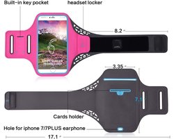 Cover ultradunne armband sport walking running fitness cycling gym voor Konka T1 Plus (2018) – roze