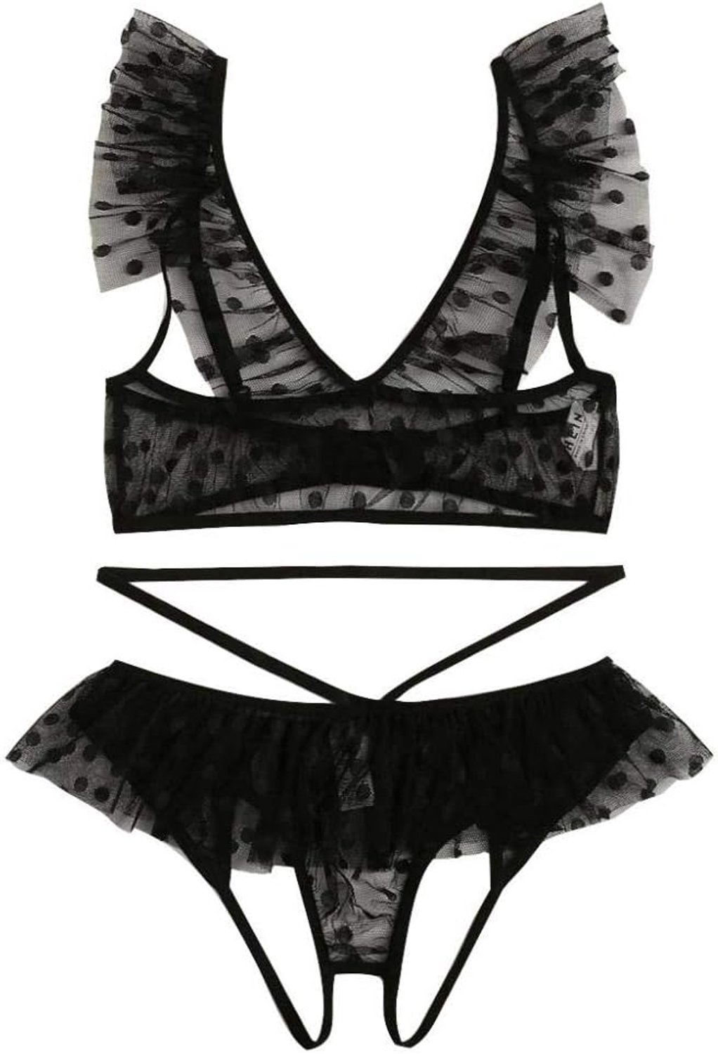 & korsetten Sexy Lace Dames Lingerie Perspectief Lingerie set