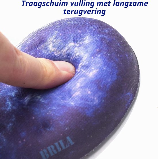 Ergonomische Geheugenfoam Polssteun voor Computer en Laptop, Ideaal voor Kantoorwerk en PC Games, Verlicht Polspijn met Massagegaten — afbeelding 4