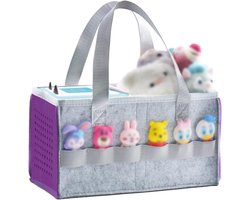 Draagtas voor Toniebox Starter Set en Accessoires, Vilten Organizer Bag voor Tonies Figurine en Toniebox Travel Tonies draagtas met handvat voor Toniebox & Accessoires (paars)