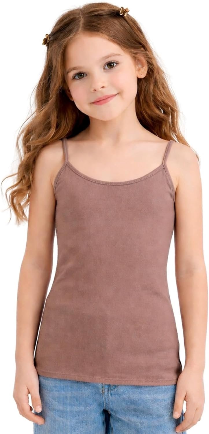 Tanktops voor meisjes en kinderen, spaghettibandjes, effen vest cami-top, basislaag kinderen zomer lichtgewicht workout hemdje vest tops, meisjeskleding tanktop met bandjes maat 5