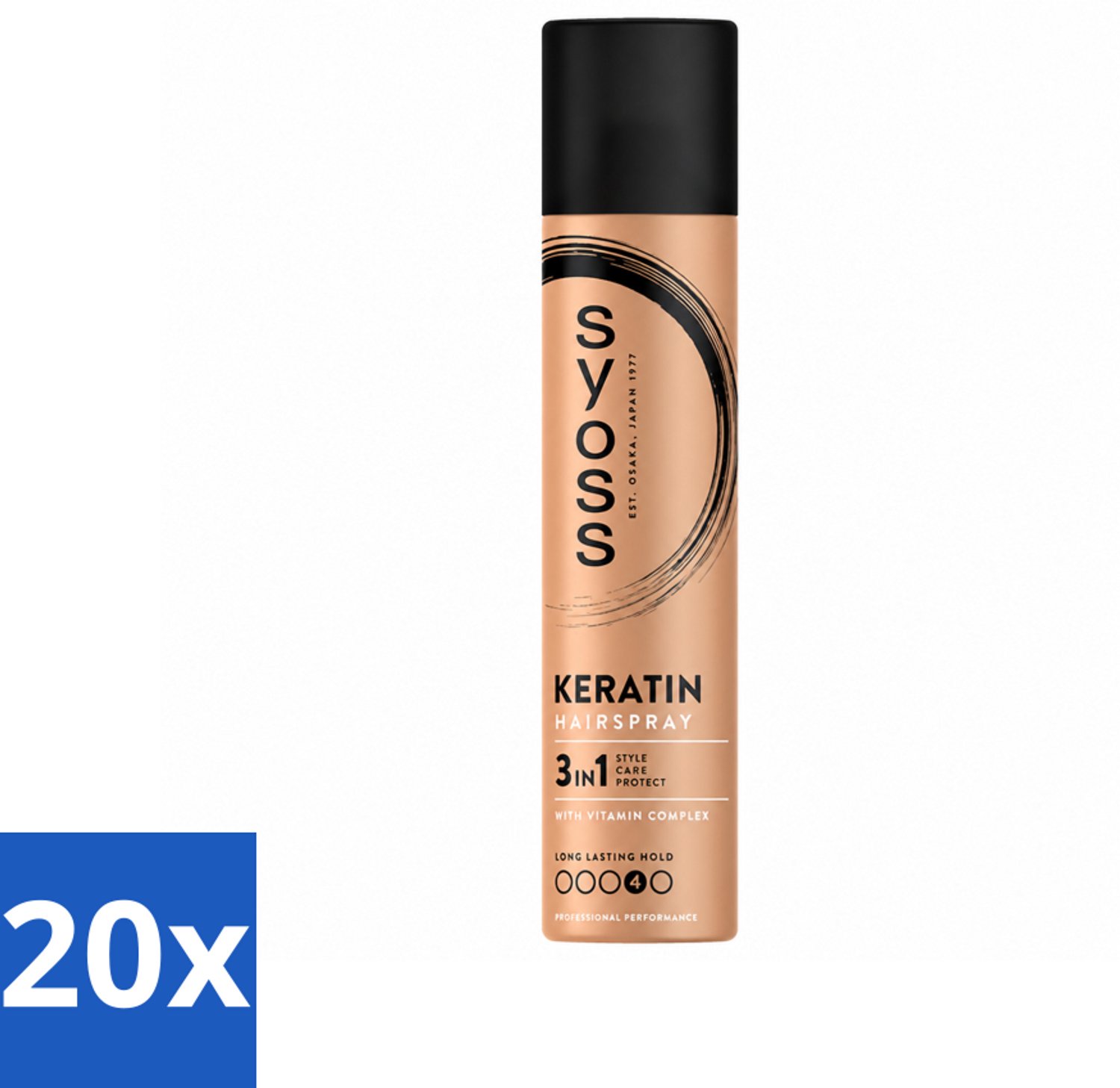 20 x Syoss - Keratin - Haarspray - Versterkt & Fixeert - 300 ml - Voordeelverpakking - 20 stuks