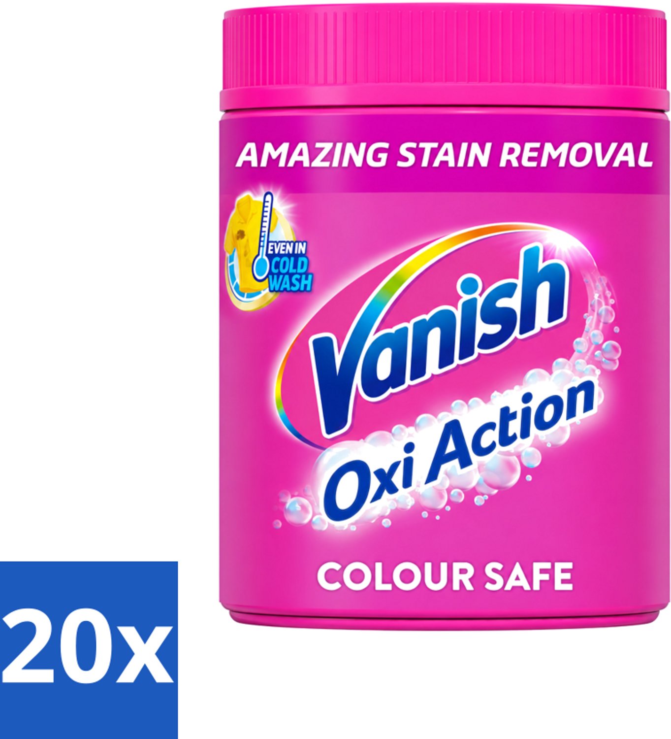 20 x Vanish Oxi Action Pink - Vlekkenverwijderaar - Wasbooster - Zonder Bleek - 1.12 Kg - Voordeelverpakking - 20 stuks