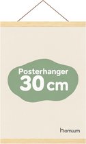 Porte-affiche (30 cm) en bois avec fermeture magnétique | A3 | système de suspension d'affiche - cadre d'affiche - cadre d'affiche - clip d'affiche - support d'affiche