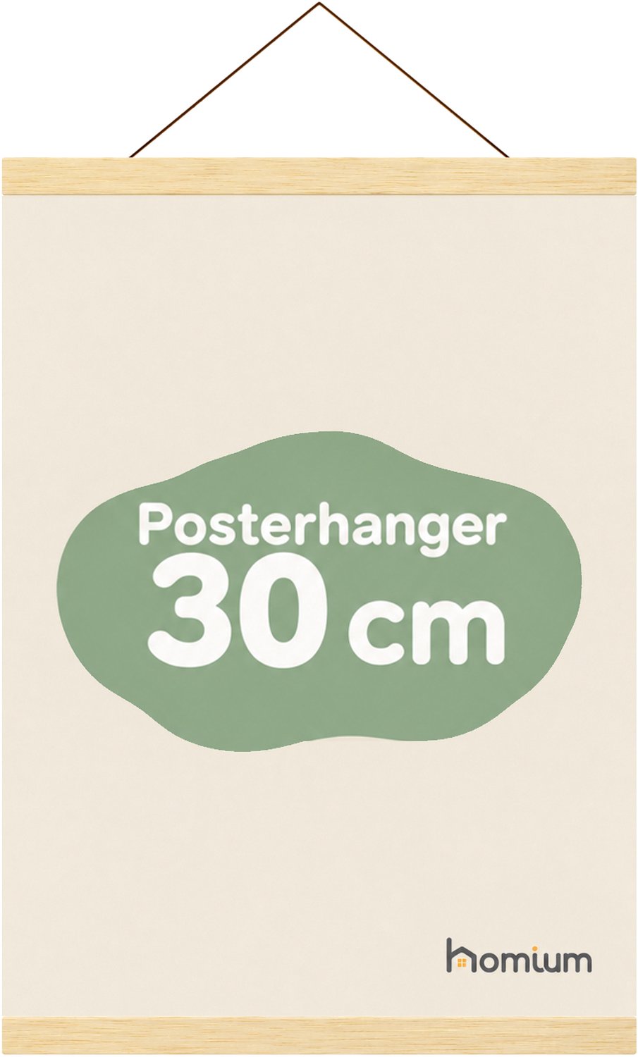 Homium Posterhanger 30 cm - Marupa hout - poster ophangsysteem - Posterlijst - Posterhouder