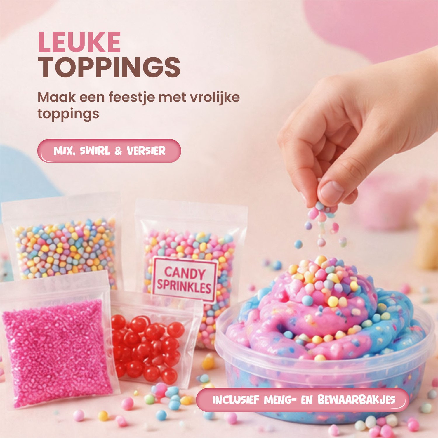 ZoeZo Slijm pakket IJssalon - DIY Speelgoed - Slijm Maken voor Kinderen - Slijmpakket met Stap-voor-stap Handleiding - Speelgoed Boek - Vanaf 6 Jaar — afbeelding 4