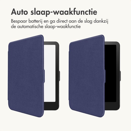imoshion E-reader Hoesje - Geschikt voor Amazon Kindle Colorsoft Signature edition (2024), Amazon Kindle Paperwhite (2024), Amazon Kindle Paperwhite Signature Edition (2024) - Slim Hard Case Sleepcover Bookcase - Donkerblauw van iMoshion — afbeelding 4