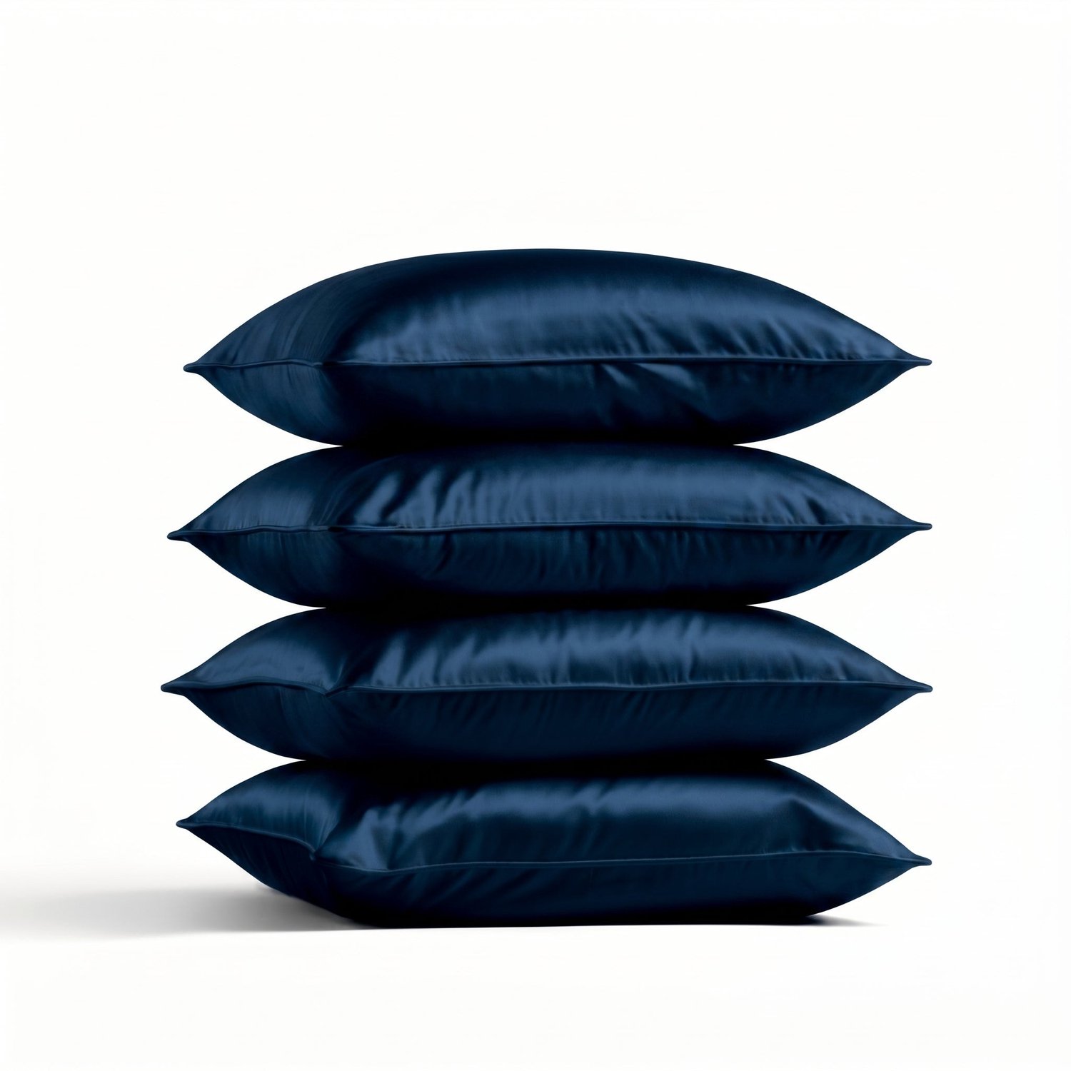4x Zijden Kussensloop 60x70cm Blauw Ritssluiting 19 Momme - Kussensloop set - Luxe Silk Kussensloop 100% moerbei zijde - Zijde kussensloop - Silk Heaven - 60x70cm (standaard) / Ritssluiting