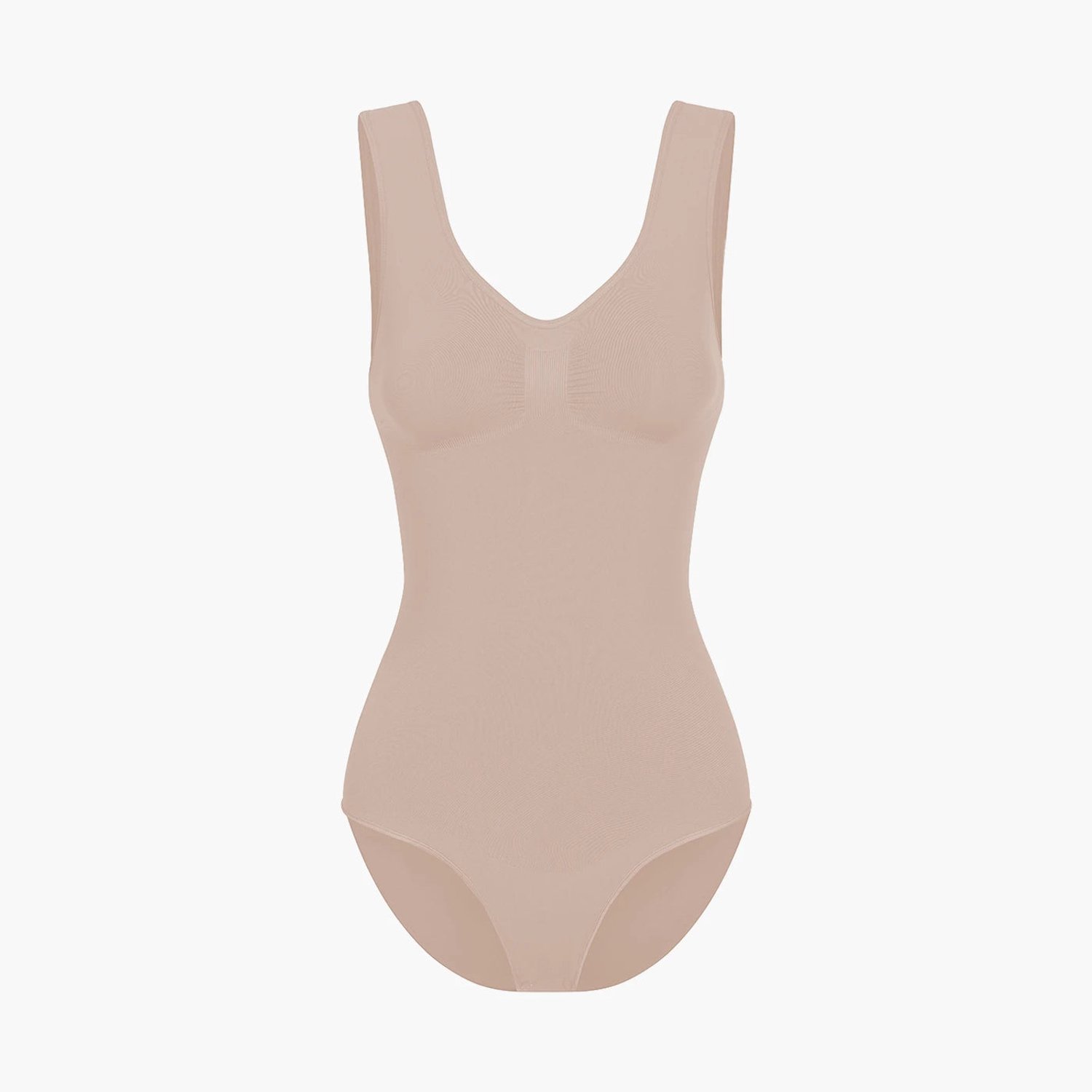 cfab Tanktop bodysuit met corrigerende werking en slipje - Beige - XL - Corrigerende Body - Naadlos - corrigerend ondergoed dames