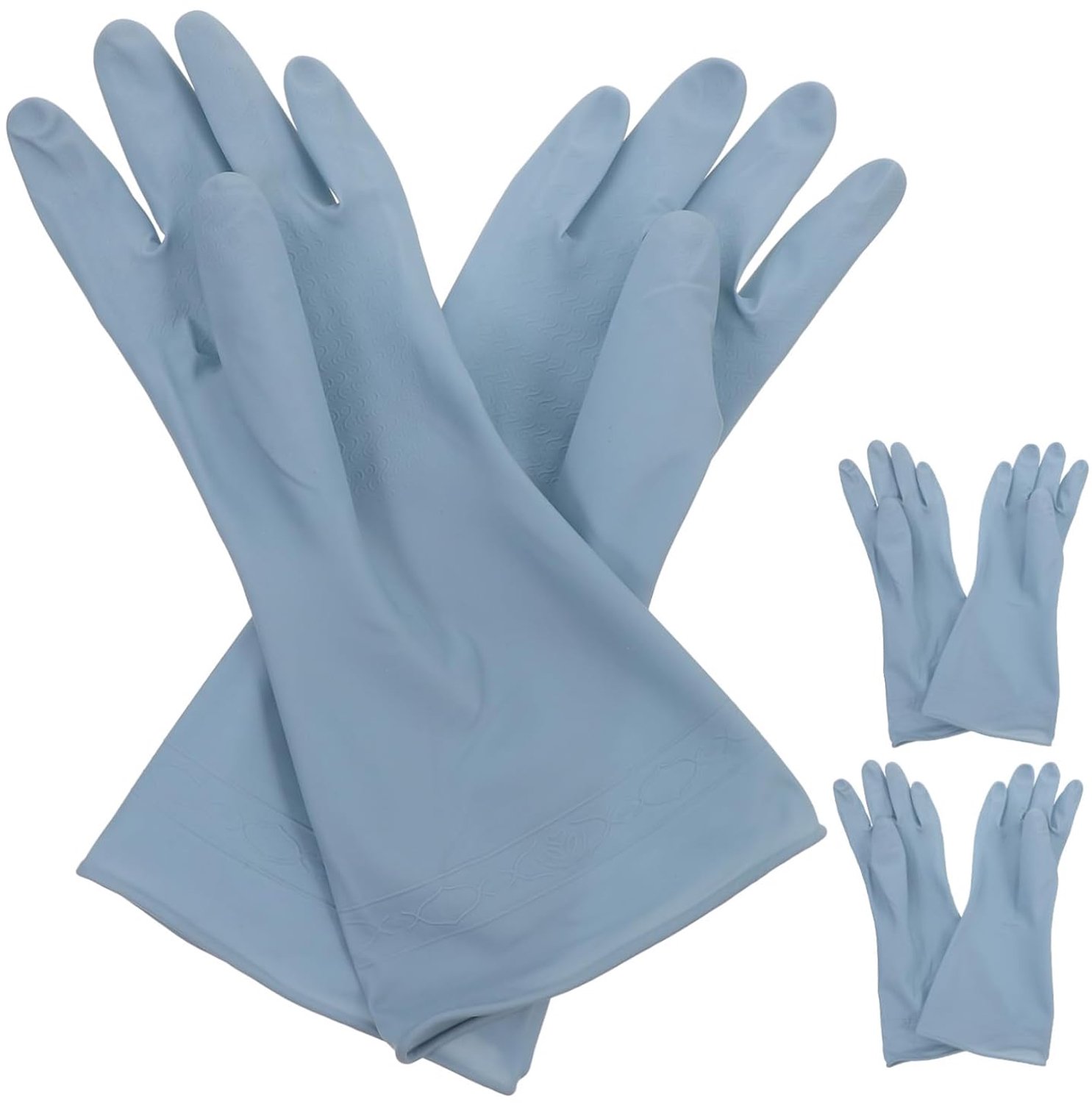 3paar Herbruikbare Afwashandschoenen Waterdichte Keukenhandschoenen Handbescherming Voor Huishoudelijk Gebruik Comfortabele Grip Duurzaam Ontwerp