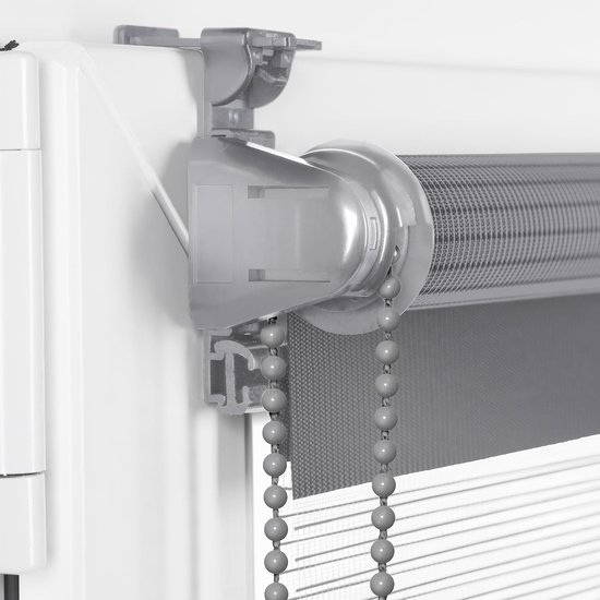 Sonello Duo Rolgordijn Zonder Boren 80x130cm Klemmfix Grijs voor Ramen — afbeelding 4