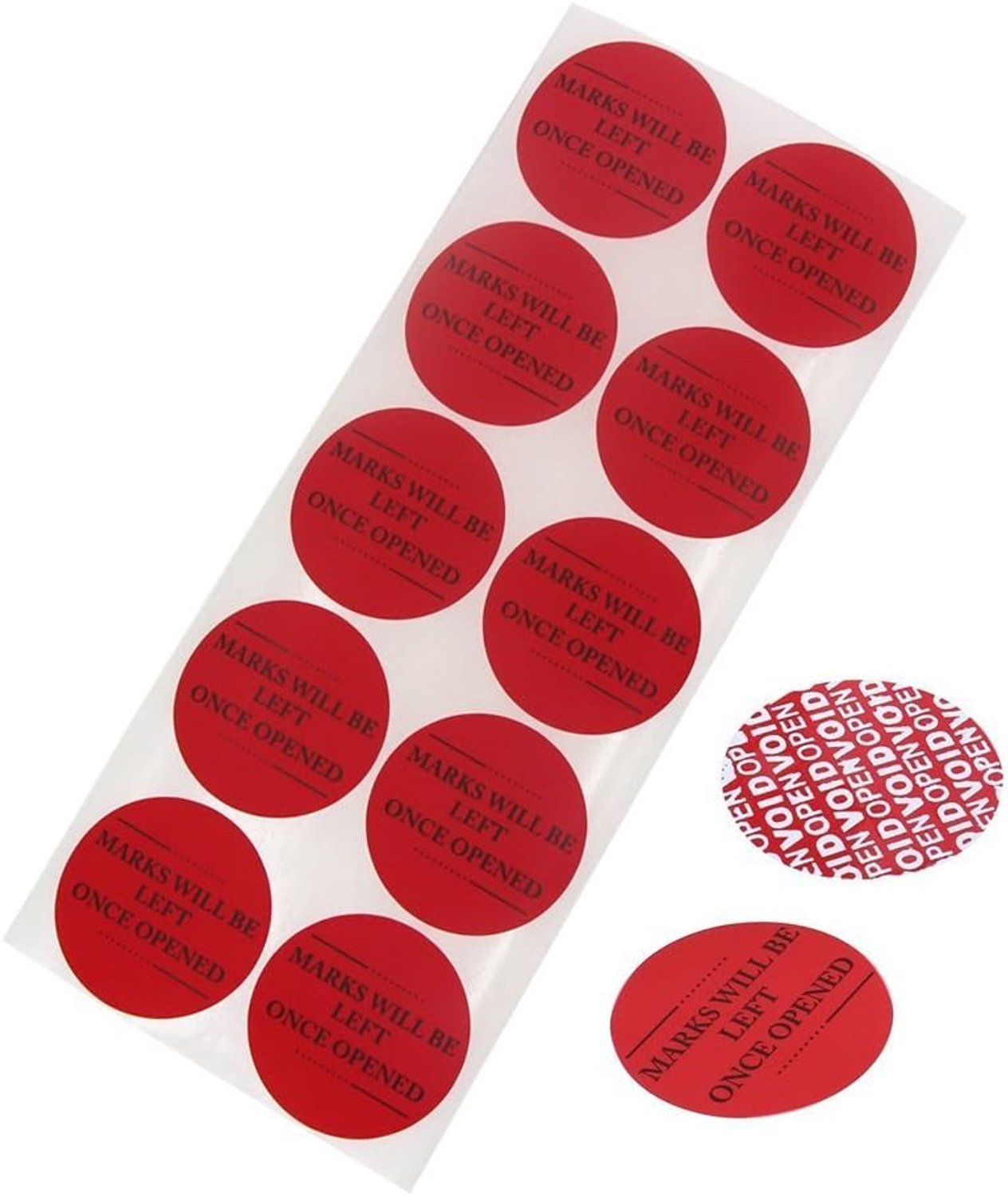 100st Tamper Evident Beveiligingstape Stickers Resistente Veiligheid Voorkomen Geopend Garantie Ongeldig Labels Zegels (Diameter 5 cm Merk in Het Artikel)