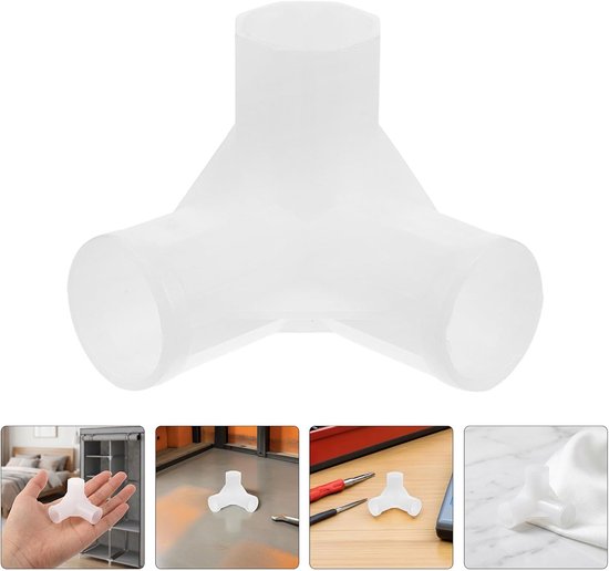 12 Stuks Delige Witte Plastic Hoekverbindingen Id Stevige Kledingkast Verbindingsstukken Universele Vervanging voor Draagbare Kledingrekframes Stofvriendelijk Ontwerp — afbeelding 5