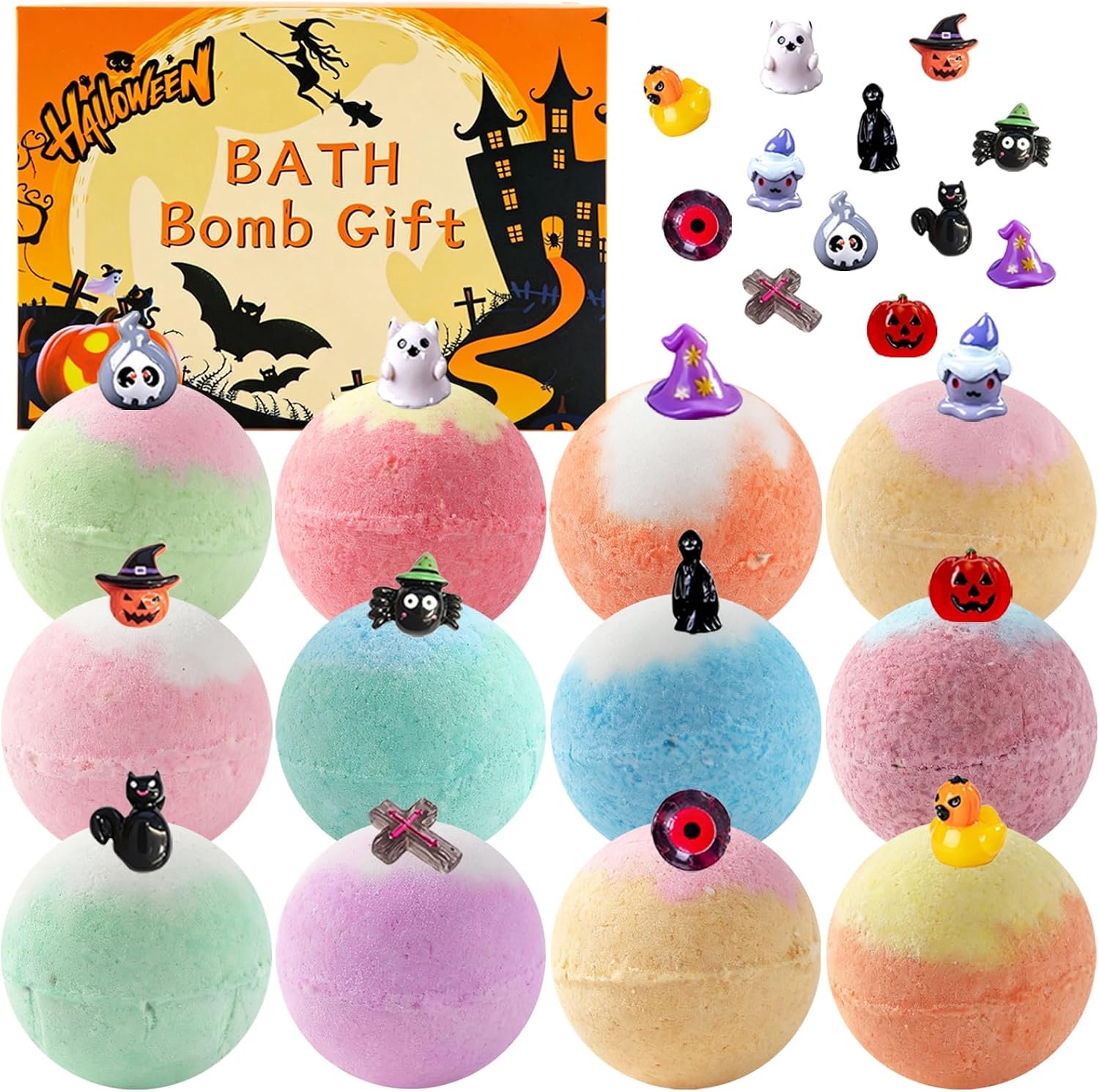 12 stuks Halloween badbommen met verrassing - ShopVlot