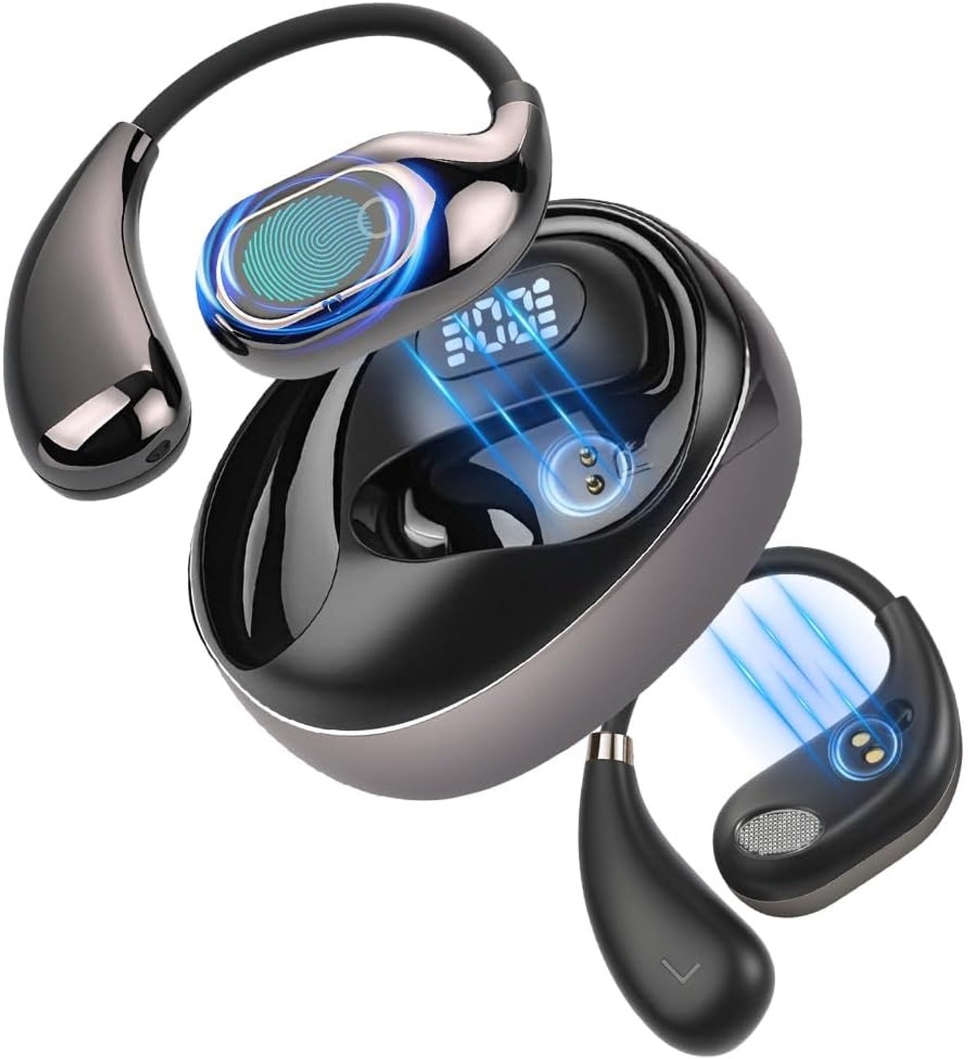 Draadloze Vertaaloordopjes met Bluetooth 5.4, 144 Talen, 25 Uur Speeltijd, Ideaal voor Reizen en Zaken