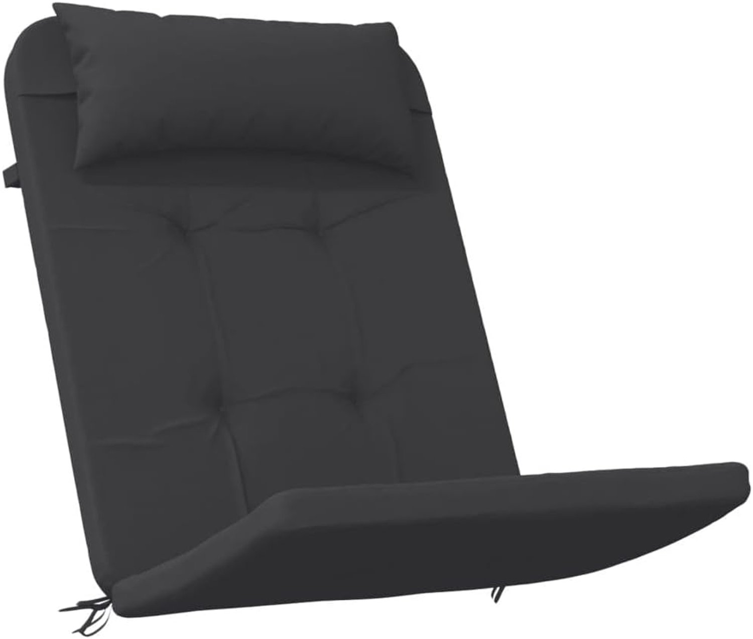 Adirondack stoelkussen, 2 stuks, zwart Oxford-weefsel, waterafstotend, zitkussen voor buiten met schuimvezels, antislip door koorden en elastiek, veelzijdig