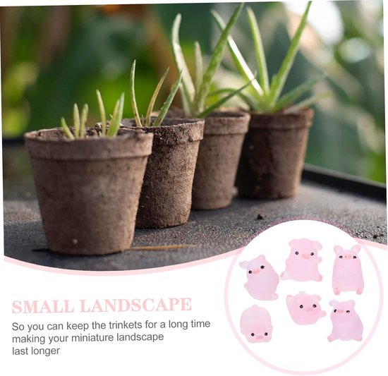 18 Stuks Varkentje Ornament Poppenhuis Decoratie Kleine Rubberen Eendjes Schattige Varkensmodellen Kleine Eendjes Varkens Cijfers Mini Dierenfiguren Hars Mos Telefoon Geval 3d — afbeelding 3