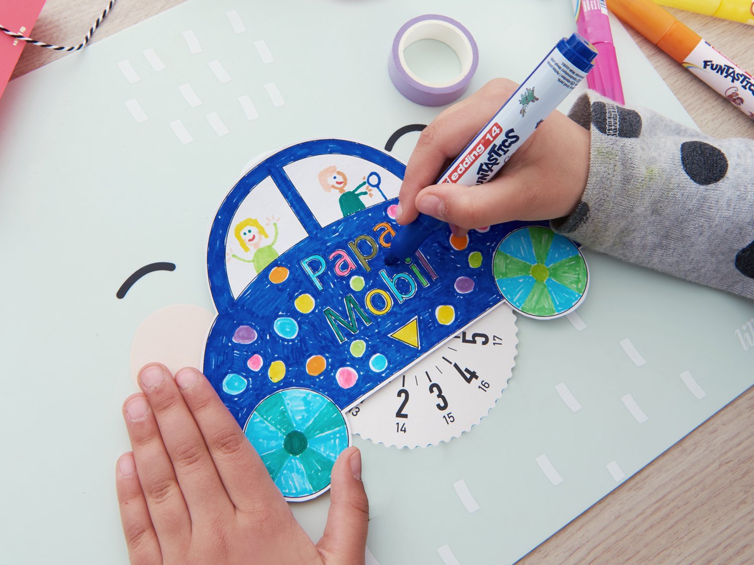 edding 14 FUNTASTICS - kleurstiften voor kinderen - set van 18 - ronde punt 3 mm - voor kleurplezier op papier en karton - afwasbaar van huid en textiel - zomervakantie - kindercadeau — afbeelding 4