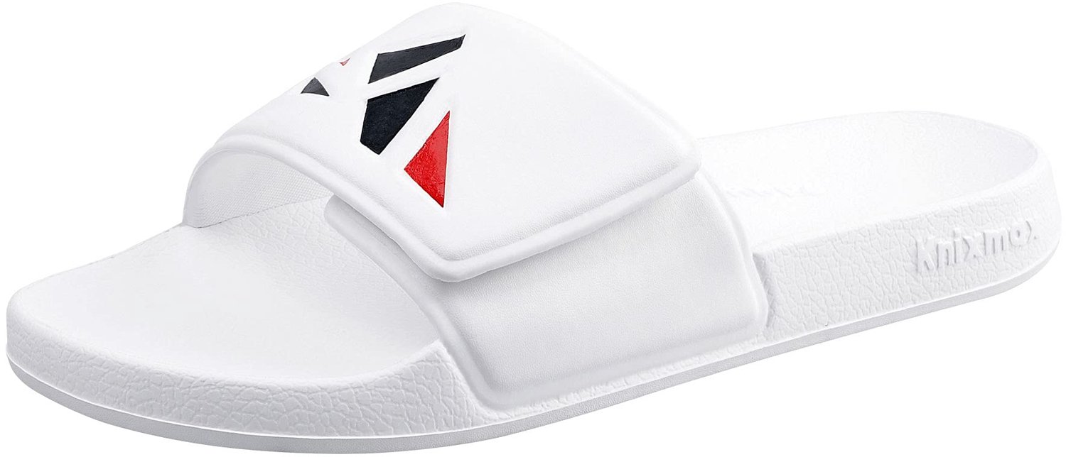 Zwembadschoenen uniseks 46/47 EU - Klittenband - Wit - Perfect voor douche en zwembad - ShopVlot