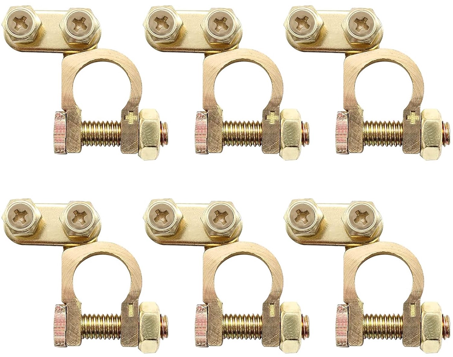 3 Pair Battery Clamps Pole Clamps Car Battery 12V/24V Battery Clamp Copper Battery Pole Clamp Battery Pole Clamps for - ShopVlot