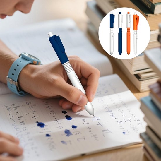 4 stuks spuitstiften, 2 in 1 water spuitende schrijfbare pennen, spuit waterpistolen pen spuit voor spuittruc zwembad tuin strand buiten — afbeelding 2