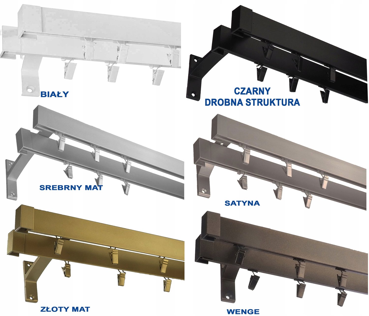 Dubbele Aluminium Gordijnrail 530 cm - Wand/Plafondmontage