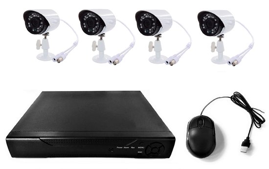Videobewakingsset 500 GB - 4 Kanalen - 720p Resolutie - Bedraad - Zwart - Met Nachtvisie — afbeelding 3