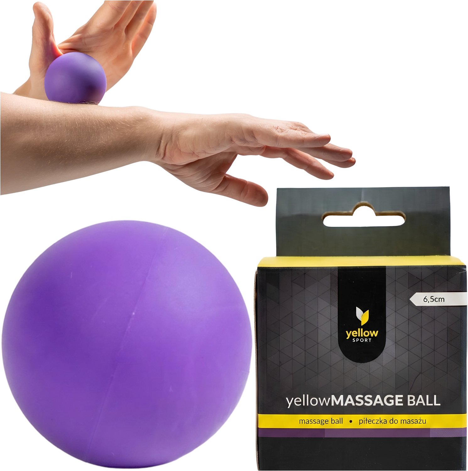 Massagebal Harde Siliconen 6,5 cm - Zwarte Bal voor Spierontspanning