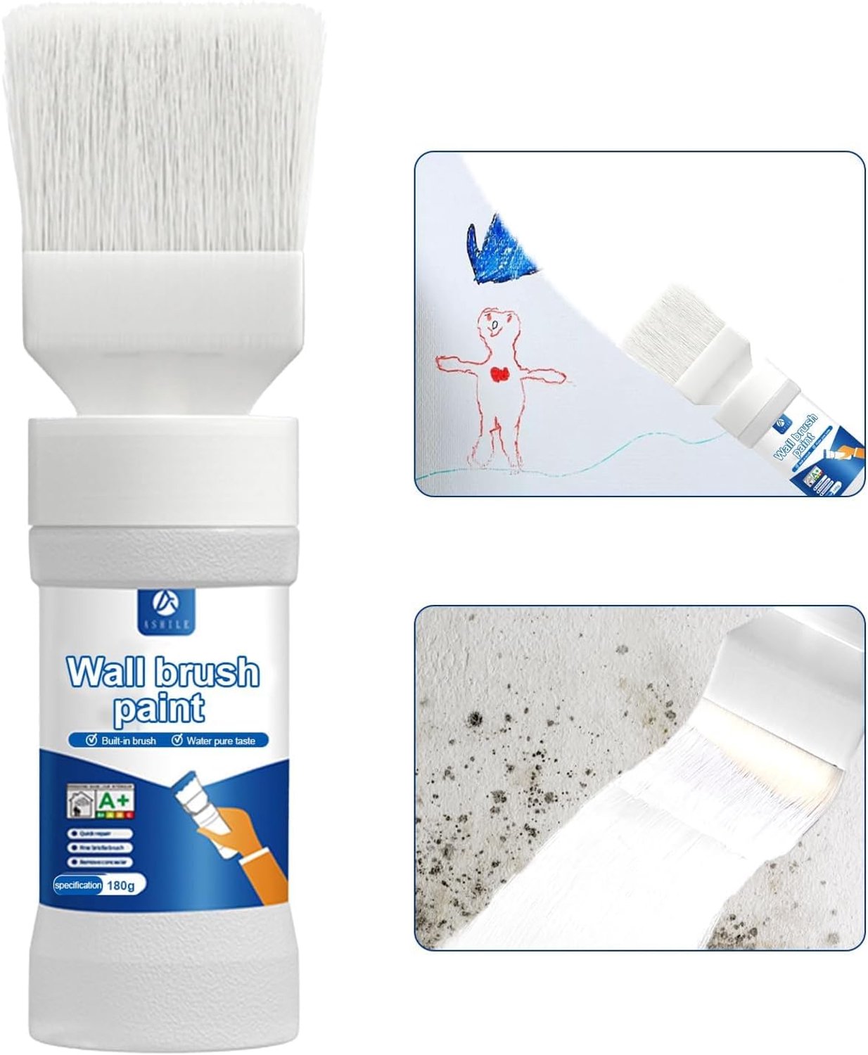 Muurverf 188 ml - Witte spachtelmasse - Voor gipskartonwanden - Dekking van vlekken en graffiti - Luxento