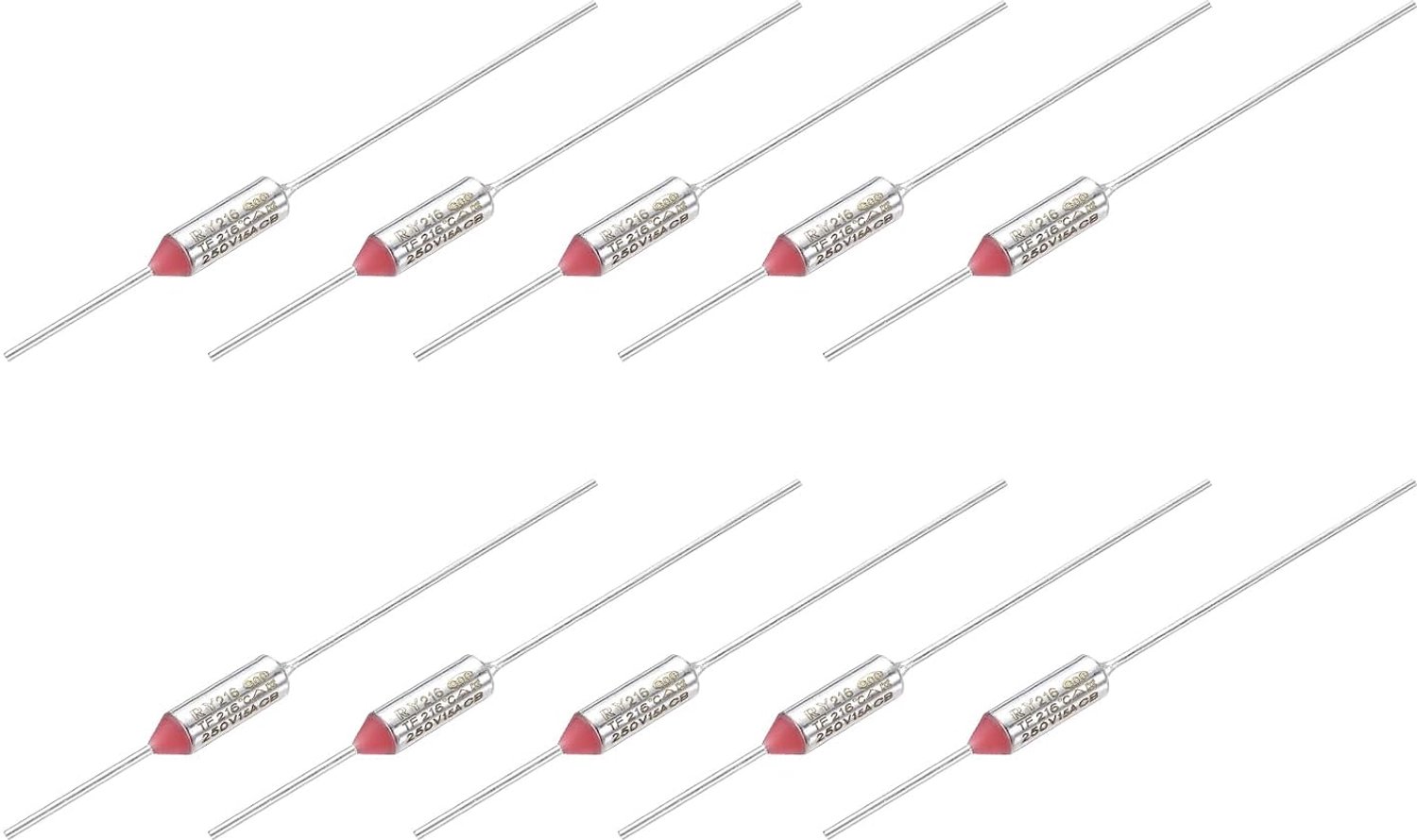 Temperatuurzekering Pack van 10 - Metaal - 216 °C - Voor motoren en huishoudelijke apparaten - ShopVlot