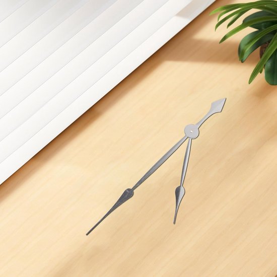 10 Stuks Delige Zilveren Aluminium Wijzers met Lange As voor Wandklok DIY Vervangingsonderdelen voor Grote Decoratieve Geschikt voor Woonkamer Kantoor Slaapkamer — afbeelding 2
