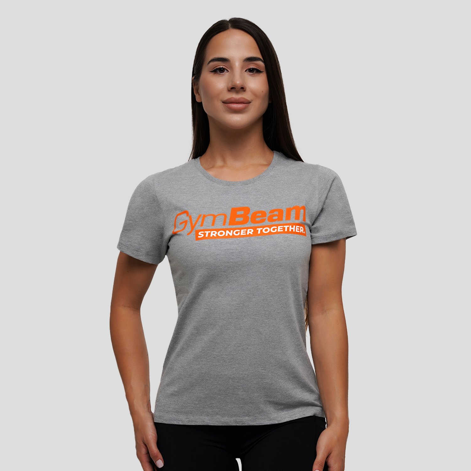 GymBeam Vrouwen Samen Sterker T-Shirt Grijs S