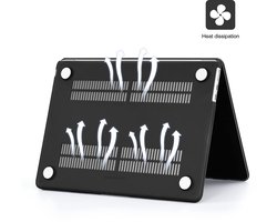 EooCoo Hoes voor MacBook Air 15 inch M5 M4 M3 M2 2026-2023, Mat Zwart - ShopVlot