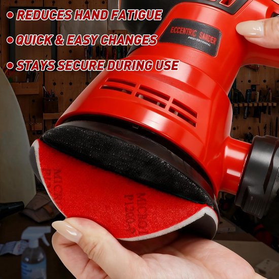 20 Stuks Schuurpadjes 150 mm Korrel 500-600 Schuurpapier voor Nat en Droog Gebruik, Flexibel Schuurpadje voor Hout, Schuurpadjes voor Metaal, Hout, Verf, Plamuur, Reparatie van Autocarrosserieën — afbeelding 3
