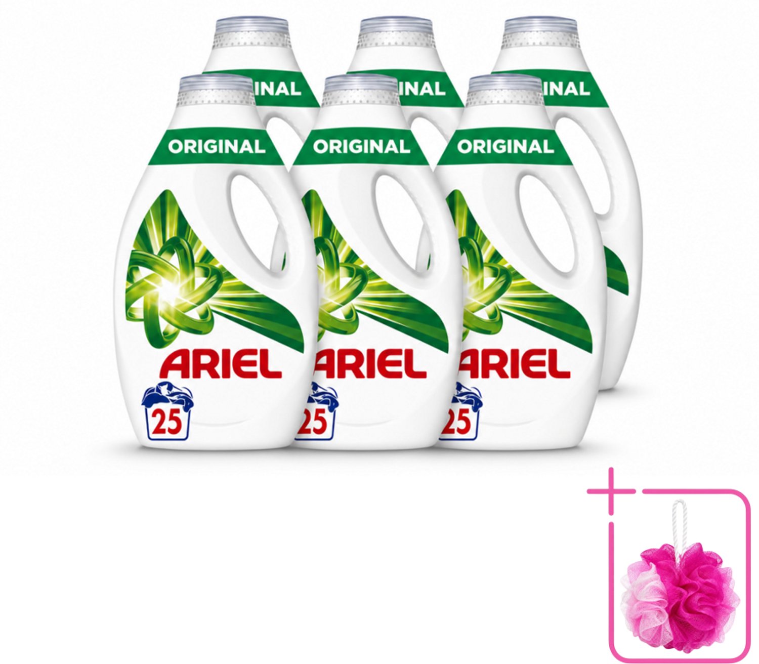 6 x Ariel – Original – Vloeibaar Wasmiddel – 1,13 L - Bulkverpakking - Wasmiddel - Douchemop - Vloeibaar wasmiddel
