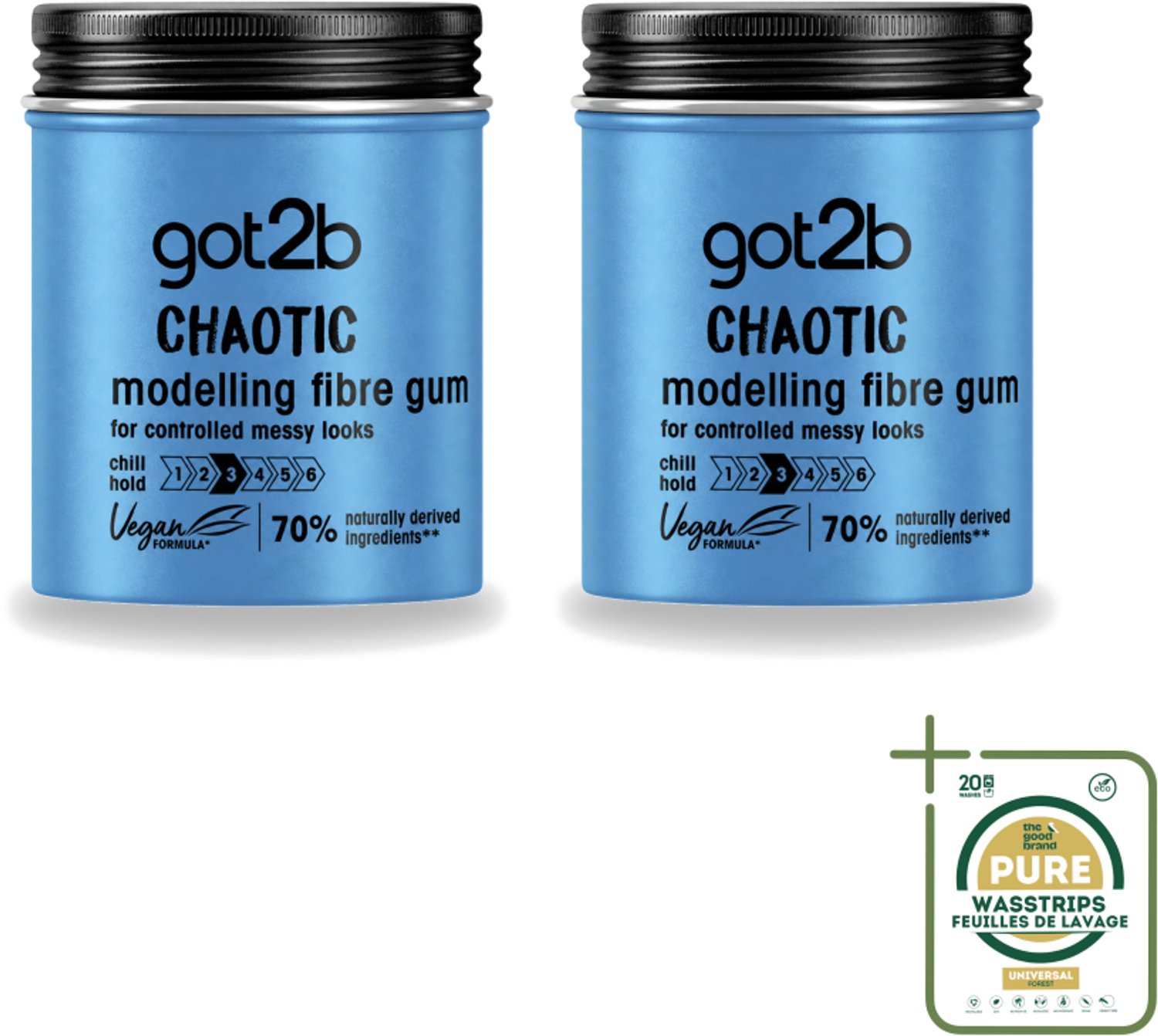 2 x Got2B - Wax - Warhoofd - 100 ml - Haarwachse - Warrig Haar - Styling Wax - Chaotisch Haar - Medium Hold